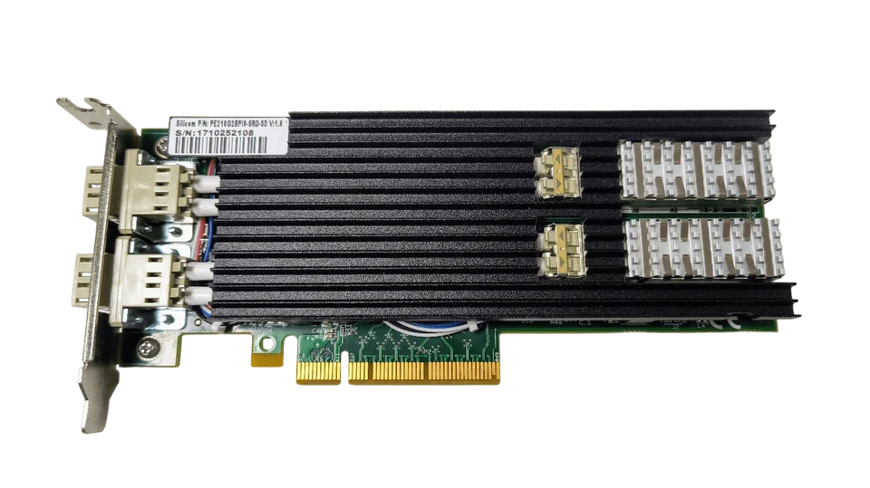 Dell 26CC4 Silicom PE210G2BPI9-SRD-SD Dual Port Fiber Network Card Half Height - Image 1 of 4