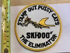 Vintage Sew On Snowmobile Patch Ski-Doo Stamp Out Pussy Cats The Eliminator