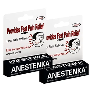 Anestenka Liquid Oral Pain Reliever Due to Toothaches or Sore Gums 2-Pack - Picture 1 of 5