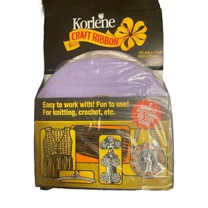 Korlene Craft Ribbon Lilac 100 Yards x 1 inch New For Knit, Crochet, Thread - Picture 1 of 3