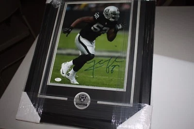 OAKLAND RAIDERS KHALIL MACK #52 SIGNED FRAMED 11X14 PHOTO JSA WITNESS DPOY!  - Image 1 of 2