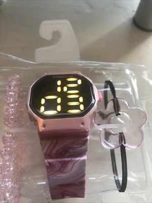 Juego de Reloj y Pulsera Justice BATERÍA NUEVA  Foto 1 de 4
