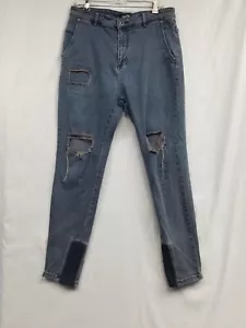Zanerobe Blue Slingshot Denimo Faded Wash Skinny Jeans Size 32x30 - Picture 1 of 10