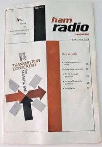 Ham Radio Magazine - February 1974 - Original in Very Good Clean Condition - Imagen 1 de 6