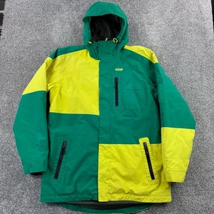 Orage TJ Pro Jacket Men Large Green Yellow Color Block Ski Snowboard Hooded - Picture 1 of 8