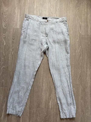 Club Room Luxury Linen Pants Casual Trousers Gray Mens 36W 32L - Image 1 of 4