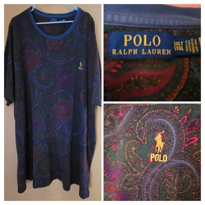 Polo Ralph Lauren Camiseta Grande y Alta Paisley Estampada Talla 5XLT Foto 1 de 4