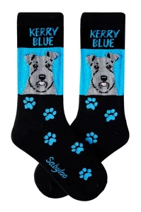 Kerry Blue Terrier Crew Socks Unisex - Picture 1 of 1