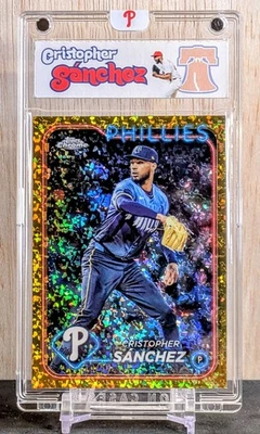 Cristopher Sanchez GOLD MINI DIAMOND /50 RC 🔥 2024 Topps Chrome Update ROOKIE - Image 1 of 4