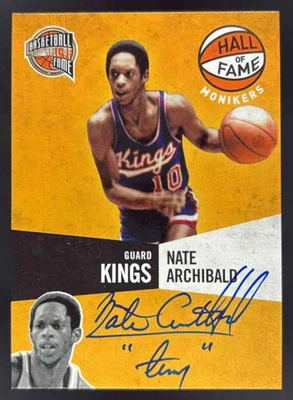 2010-11 Panini Hall of Fame Monikers #8 Nate Archibald Auto /299 - Imagem 1 de 2
