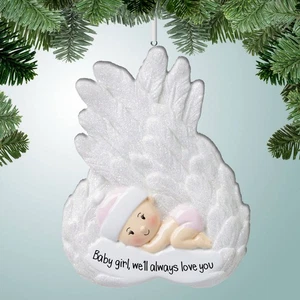 Baby Girl Angel - Personalized Christmas Ornament - Picture 1 of 1