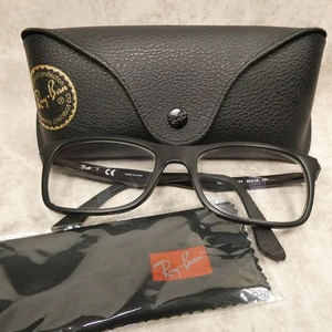 Ray-Ban Matt Schwarz Brille Brillengestell mit Etui - RB7062 2077 53-18-140 - Bild 1 von 22