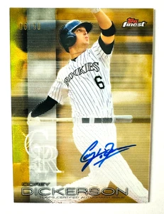 2016 Topps Finest Corey Dickerson AUTO Card GOLD Refractor SP #/50 Rockies! - Picture 1 of 3