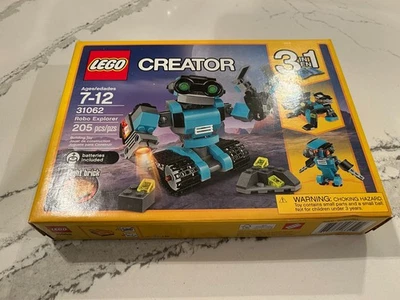 LEGO Creator Robo Explorer 31062 3 in 1 with Light Brick 205 Pieces New - Image 1 of 2