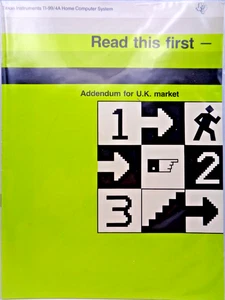 TI-99/4A -- READ THIS FIRST - ADDENDUM FOR U.K. MARKET (TEXAS INSTRUMENTS -HEFT) - Picture 1 of 4