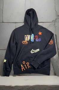 Sudadera con Capucha Nike Uni Sex Talla M Gráficos Negra Pullover Sudadera - Imagen 1 de 10