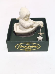 DEPT 56 Snowbabies Journey Rock a Bye bebé caja con bisagras baratijas nuevo en caja 68848 - Imagen 1 de 8