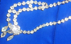 Vintage Eisenberg Strass Halskette mit 2 Paar unsignierten Ohrringen toll - Bild 1 von 7