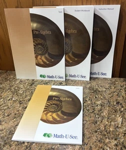 Math U See Pre Algebra Instructor Manual, student workbook, tests, DVDs New! - Picture 1 of 2