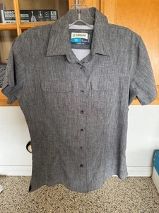 Magellan Damen Small Classic Fit Fish Gear Grau Farbe Kurzarm Hemd - Bild 1 von 2