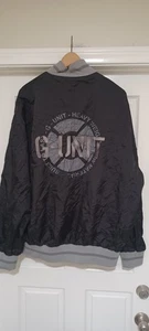 VTG G-Unit Varsity Men's Black Spell Out Full Zip Jacket XXL 50 Cent Y2K Hip Hop - Picture 1 of 4