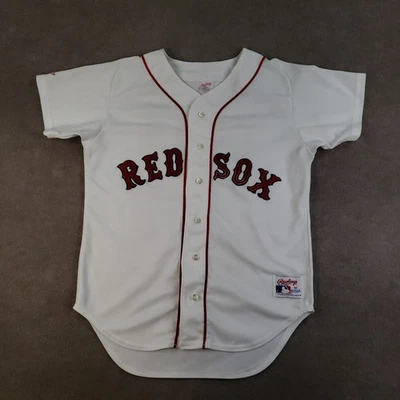Vtg Boston Red Sox Jersey Mens Size 42 White Rawlings USA Blank 80s 90s - Image 1 of 4
