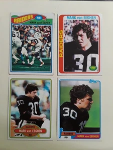 Mark Van Eeghen Vintage Football Card Lot (4 ct) Oakland Raiders w/1977 Rookie! - Bild 1 von 6