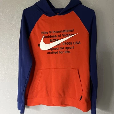 Boys XL Nike International Hoodie Sweatshirt Blue/orange - Image 1 of 4
