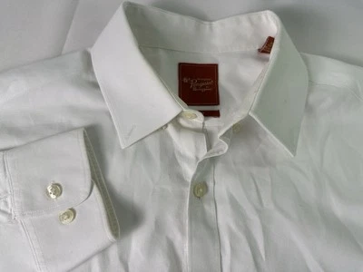 Original Penguin Shirt Mens 15.5 32/33 White Slim Fit Button Up Long Sleeve Logo - Image 1 of 4