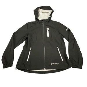 Free Country X20 Waterproof Breathable Rain Jacket Hooded Women's Size M - Black - Picture 1 of 19