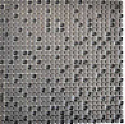 Mosaico Tessere riciclaggio smalto grigio-marrone vetro opaco 140-05G | 1 foglio - Immagine 1 di 4