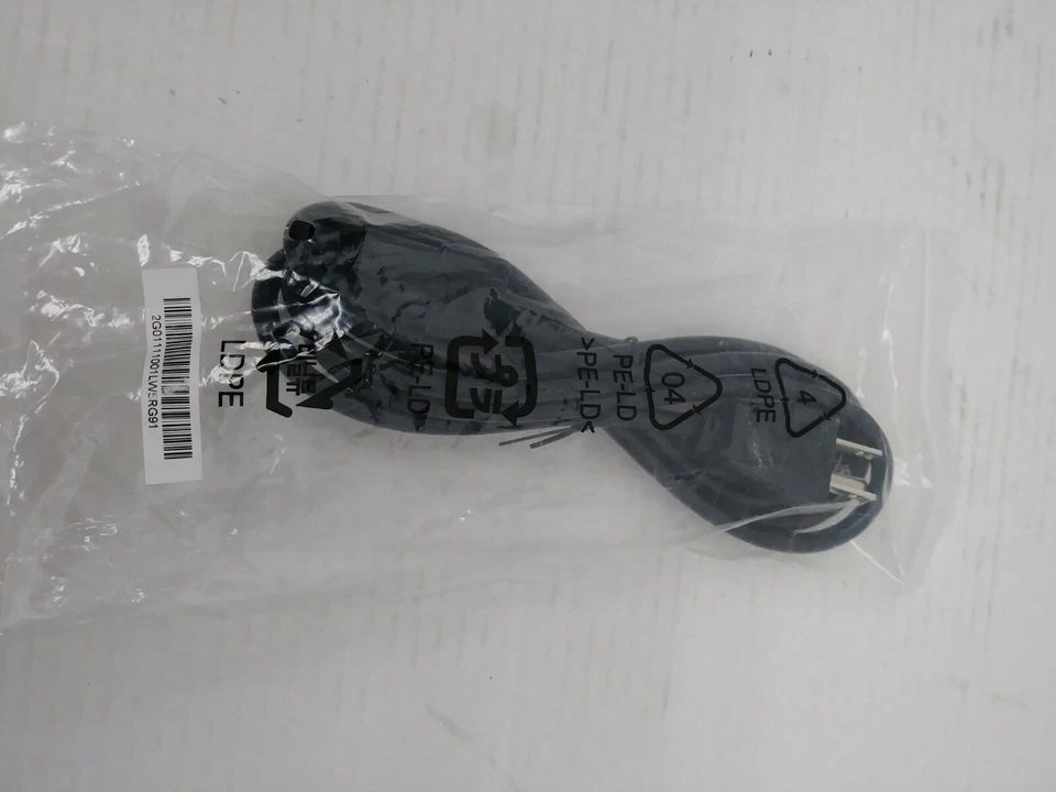 LongWell Brand 5ft Computer Power Cord (SVT60C 3×0.824mm 300v FT2)18AWG  Black(F - Image 1 of 3