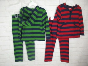 Leveret Boys size 4 Years Stripped Hooded Long Sleeve Shirt and Matching Pants - Picture 1 of 7