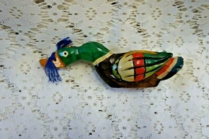 Vintage Wooden Carved Duck Chinese Small Rare Decoy - Picture 1 of 3