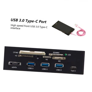 Lettore di schede interne 5,25 pollici cruscotto multimediale PC pannello frontale Type-C USB3.1 D4Y1 - Foto 1 di 11
