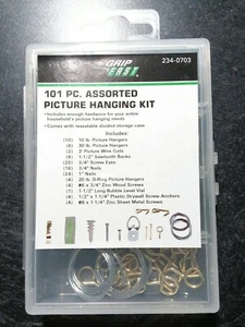 Kit para colgar cuadros 101 piezas con nivel de anclajes de alambre + ENVÍO RÁPIDO  - Imagen 1 de 5