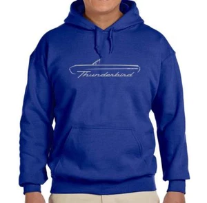 1961 1962 1963 Ford Thunderbird Convertible Royal Hoodie Sweatshirt FREE SHIP - Picture 1 of 7