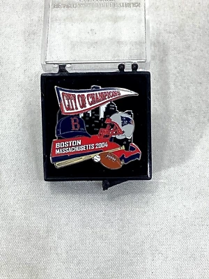 2004 World Series Boston Red Sox & Super Bowl NE Patriots City of Champions Pin - Image 1 of 4