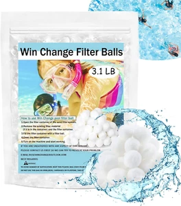 3.1 LB Pool Filter Balls,Filter Balls for Sand Filter Pump for above Ground Pool - Picture 1 of 7