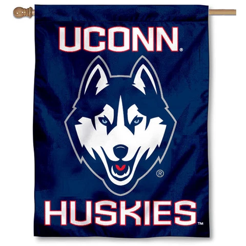 UCONN Huskies House and Banner Flag Cover