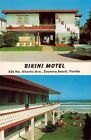 The Bikini Motel Daytona Beach Florida Fl Old Car Chrome 1959 Postcard