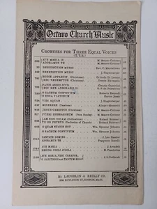 Ava Maria 1938 Piano Sheet Music Choruses 3 Equal Voices TTB Arcadelt Vintage - Picture 1 of 3