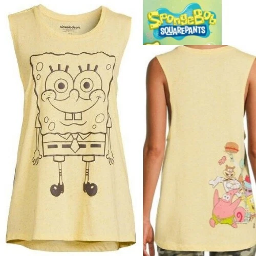 Nickelodeon SpongeBob SquarePants Juniors’ S 3-5 Speckle Tank Top YELLOW