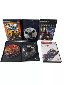 PS2 Games Lot Of 6 Guitar Hero Iron Man Etc - Picture 1 of 3