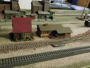 FALLER, TWO HAND PAINTED HOUSES, SCALE HO  - Picture 1 of 7