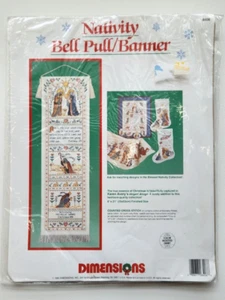 1990 Dimensions Nativity Bell Pull/Banner Counted Cross Stitch Kit Vintage - Picture 1 of 5