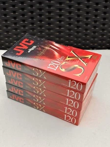 Lot Of 5 JVC T 120 SX 6 Hour High Performance Blank Video VHS Tapes New Sealed - Picture 1 of 3