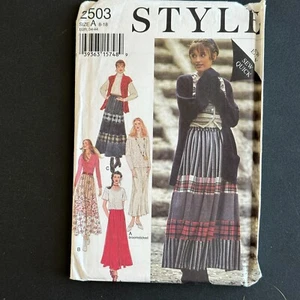 Style Sewing Pattern 2503 Size 8-18 Tiered Midi Maxi Flare Skirt 90s Y2K - Picture 1 of 6
