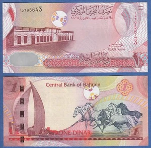 Bahrain 1 Dinar P 26 2006 (2008) UNC - Picture 1 of 1