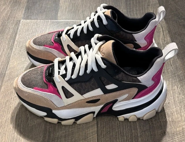 Michael Kors Nick Semi Lux Trainer Femme Marron Multi Women Size 9.5 M - Image 1 of 4